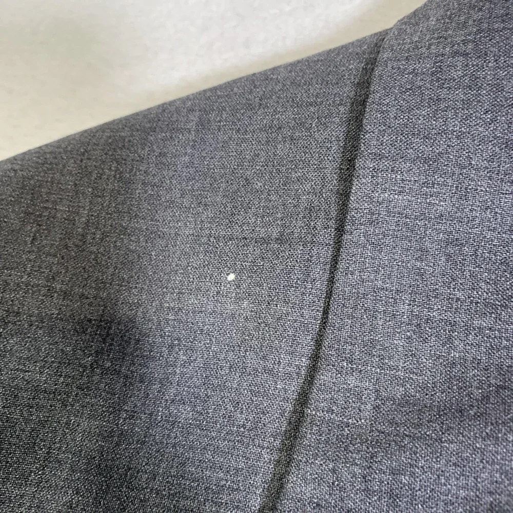 Vintage Mani Giorgio Armani Suit Jacket 40R Gray Wool Double Breasted Saks FLAWS